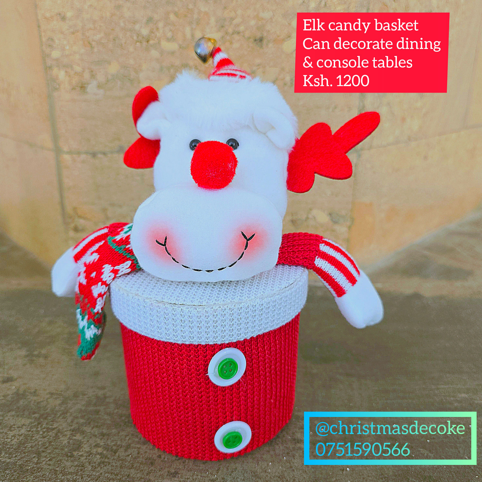 Christmas candy basket