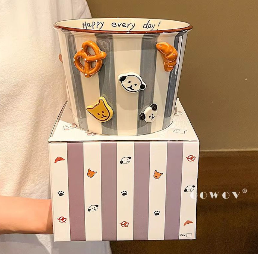 Ceramic popcorn bowls