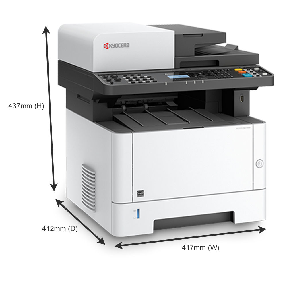 Kyocera ECOSYS M2135dn A4 Mono Multifunction Laser Printer (black and white) Print/Scan/Copy